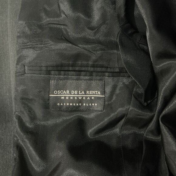 Oscar De La Renta Pinstripe Wool Cashmere Blend Blazer Jacket Sports Coat 38S - Picture 5 of 8